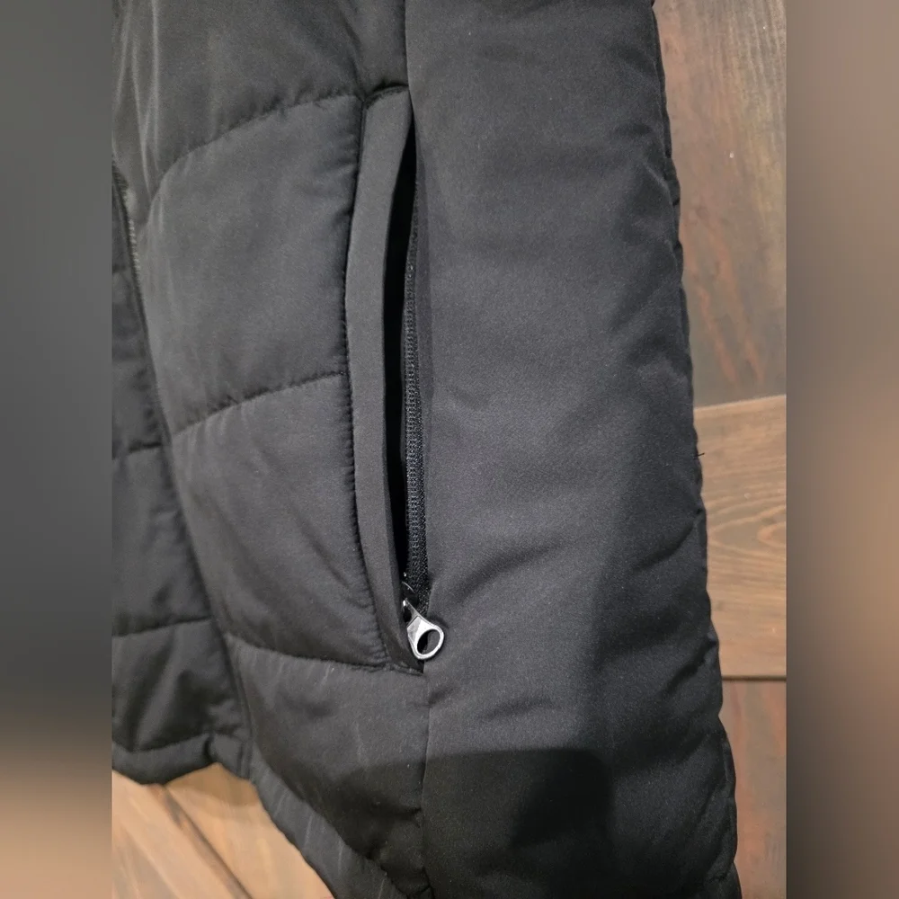 Port Authority Black Puffer Vest Featuring Embroidered FD Emblem- Size MENS XL